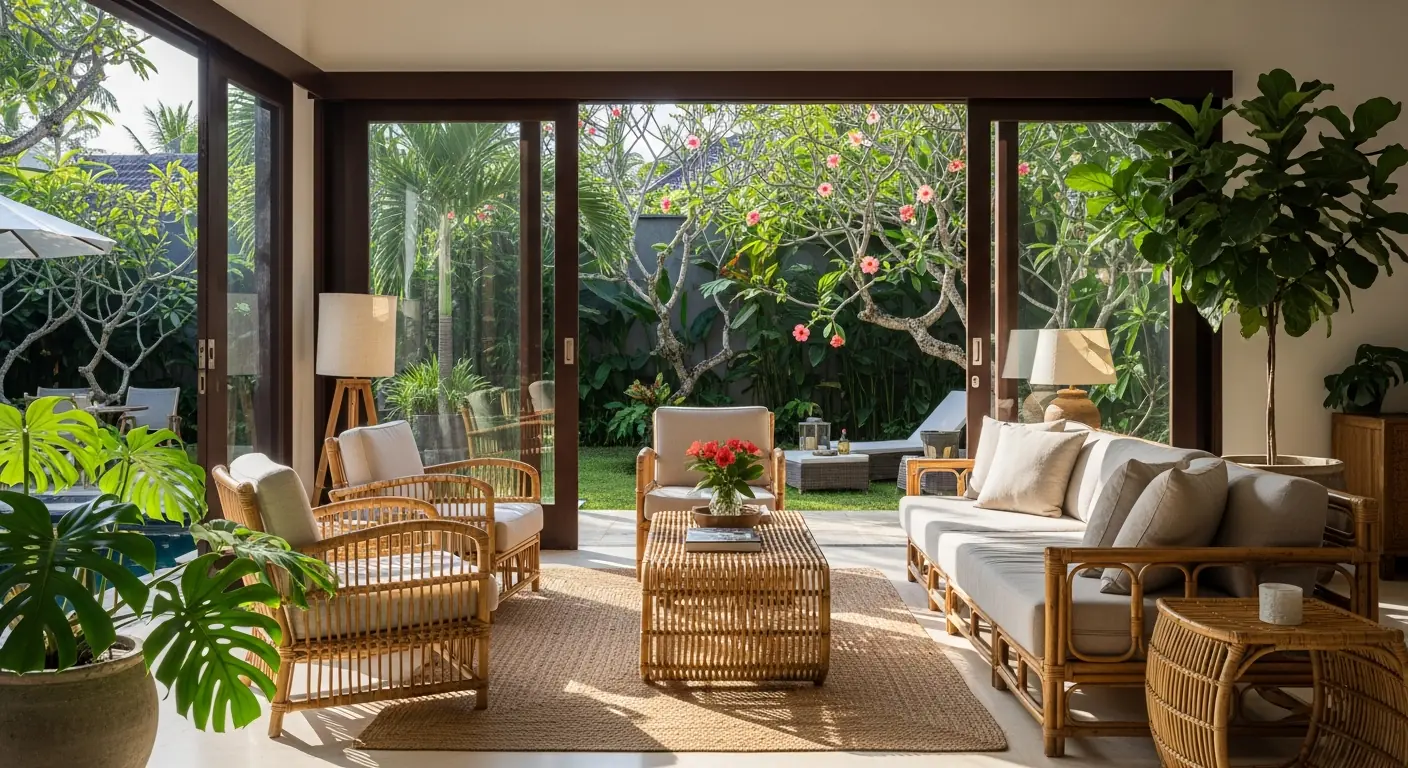 Expat villa living space in Canggu, Bali